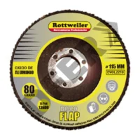 DISCO FLAP OXIDO DE ALUMINIO G 80 ROTTWEILER // BC:1