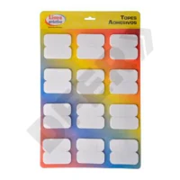 TOPE AUTOADHESIVO RECTANGULAR BLANCO BLISTER X 24U // BC:1