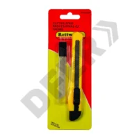 CUTTER 9 mm PLASTICO CON FRENO Y  HOJAS  // EVOL1631 BC:1