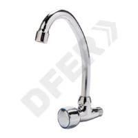 CANILLA METAL CROMO 1 AGUA PARED PICO ALTO // BC:1