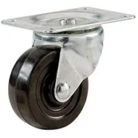 RUEDA GOMA PLASTICA 65 mm BASE GIRATORIA // BC:1