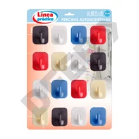 PERCHA PLASTICA CUADRADA COLORES SURTIDOS BLISTER X 16U // BC:1