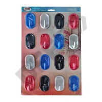 PERCHA PLASTICA OVAL COLORES SURTIDOS BLISTER X 16U // BC:1