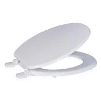 ASIENTO INODORO UNIVERSAL MDF BLANCO LAQUEADO H NYLON // BC:1
